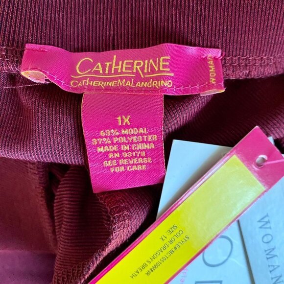 Catherine Malandino Pull On Pants with Pockets Womens 1X NEW with Tags - Picture 7 of 7
